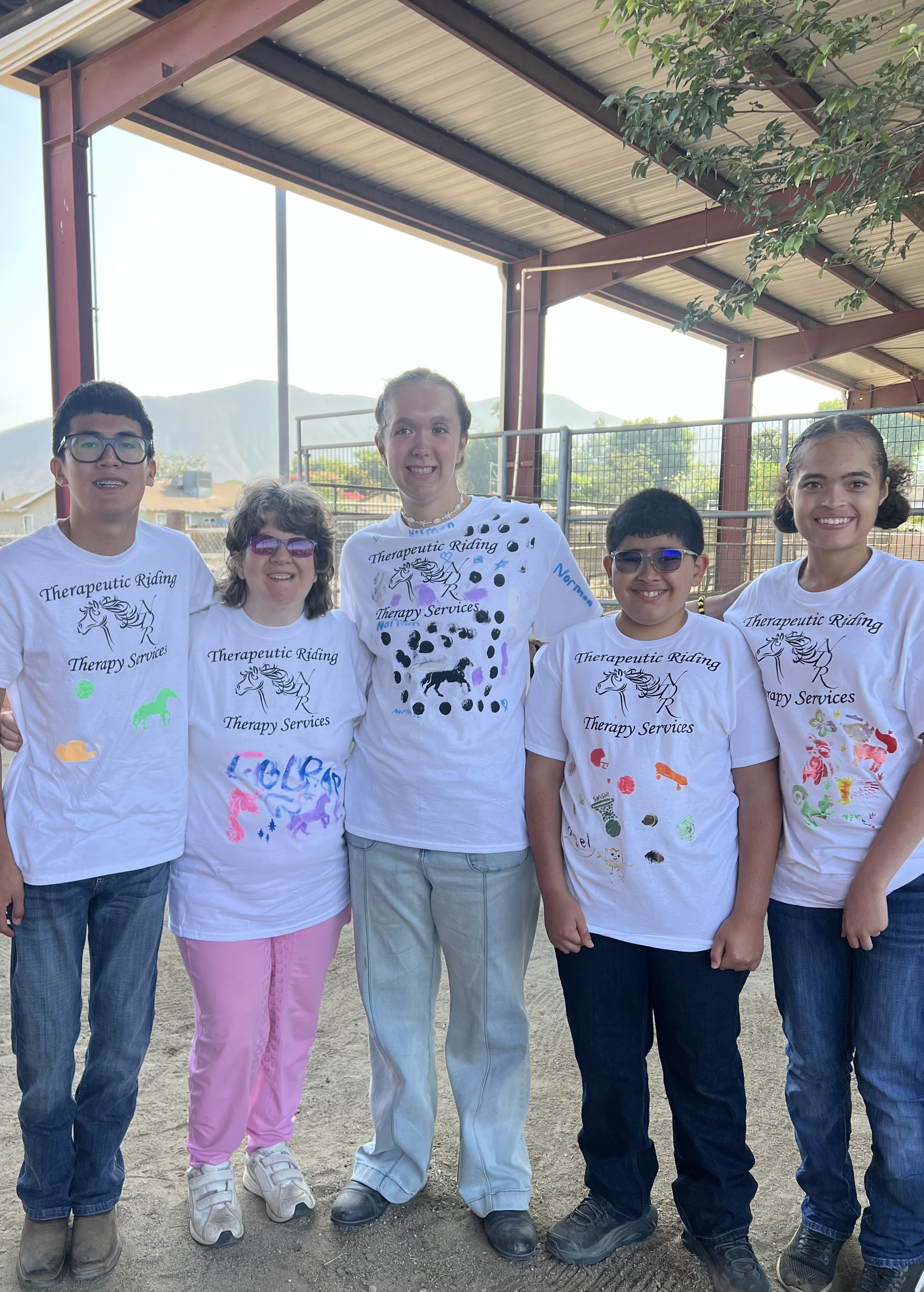 Campers in NDR shirts posing together
